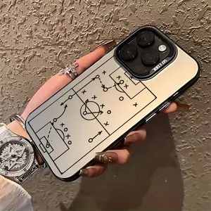 Phone Case: Premium Laser-printed Phone Case Featuring a Creative Football Tactical Board Design. Suitable for iPhone 17 Air Pro Max, iPhone 16, 15, 14, 13, 12, 11, XS, XR, X, 7, 8, 12/13 Mini, Plus, Pro Max, SE. Ideal for Birthdays, Valentine's Day