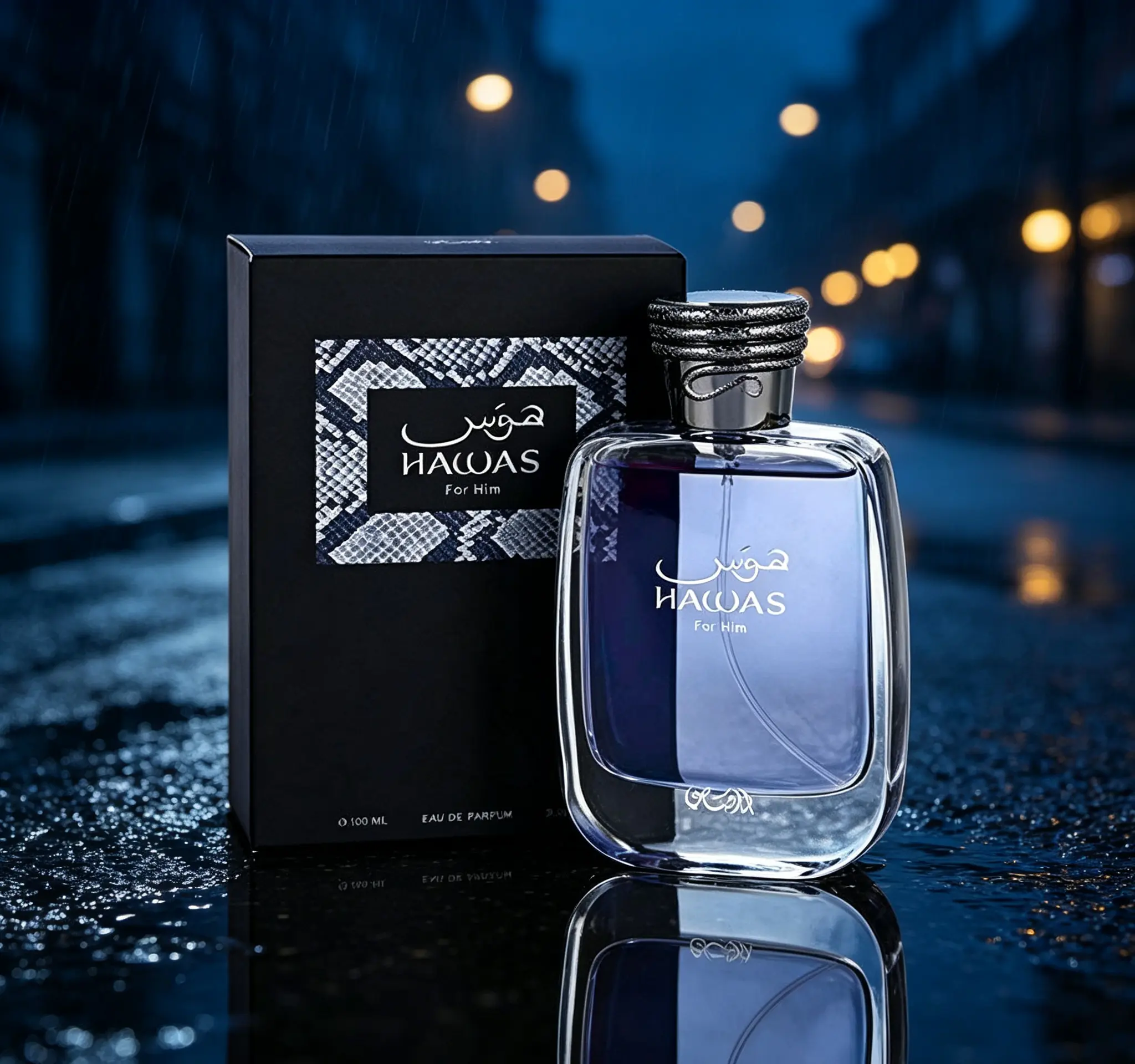 Luxury Arabic Men Fragrance Rasasi Hawas for Men EDP 3.4oz, Fresh Long-Lasting Aquatic Scent For Him
