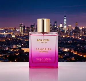 Bella Vita Luxury Senorita Eau De Parfum for Women 100ml (3.4 fl.oz.), Refreshing Long-Lasting Fruity Floral Perfume Infused with Bright Yuzu, Delicate Lotus, Elegant Magnolia & Soft Musk Base, Light Clean Feminine Scent Ideal
