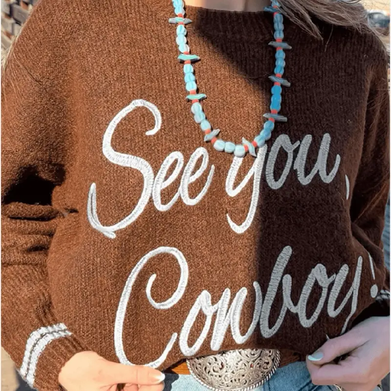 See you, Cowboy sweater