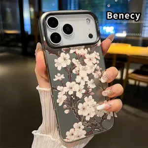 Phone Case for iPhone 17 Pro Max 16 Plus 15 14 13 12 11 Air E Cherry Blossom Grace Pattern Anti-Scratch Shockproof Pocket-Friendly durable Cover