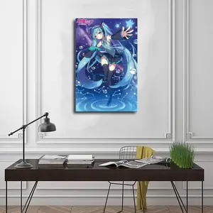 Hatsune Miku - Stars Wall Poster Anime Fan Poster Home Dormitory Bedroom Living Room Poster Wall