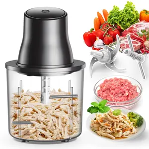 Chicken Shredder, Electric Food Chopper with Meat Grinder & Chicken Breast Shredder Tool with 250W Copper Motor, 1.5L Bowl & Bi-Level Blades Anti-Slip Base for Meat/Fruits/Vegetable/Pet Food