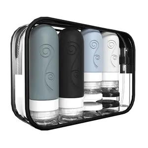 VODVOB Travel Toiletries Bottles 2-3 oz, TSA compliant, leak-proof squeeze design, refillable, suitable for shampoo, conditioner, lotion and other liquids, 16-pack, suitable for all ages.