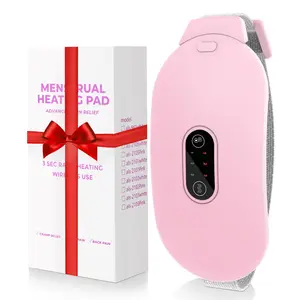 Portable Cordless Menstrual Heating Pad: Fast Period Pain Relief Heating Pad with  6 Heat Levels and 6 Massage Modes,Back or Belly Heating Pad, Ideal Gifts for Women, Girls