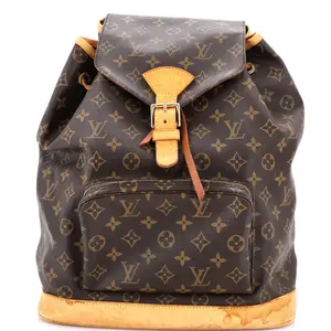 Pre-owned Louis Vuitton Canvas Coated Backpacks Vintage Montsouris Backpack Monogram Canvas GM by Rebag