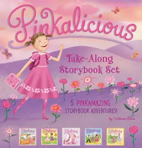 The Pinkalicious Take-Along Storybook Set: Tickled Pink, Pinkalicious and the Pink Drink, Flower Girl, Crazy Hair Day, Pinkalicious and the New Teacher (Pinkalicious) by Victoria Kann||Victoria Kann [Paperback Book]