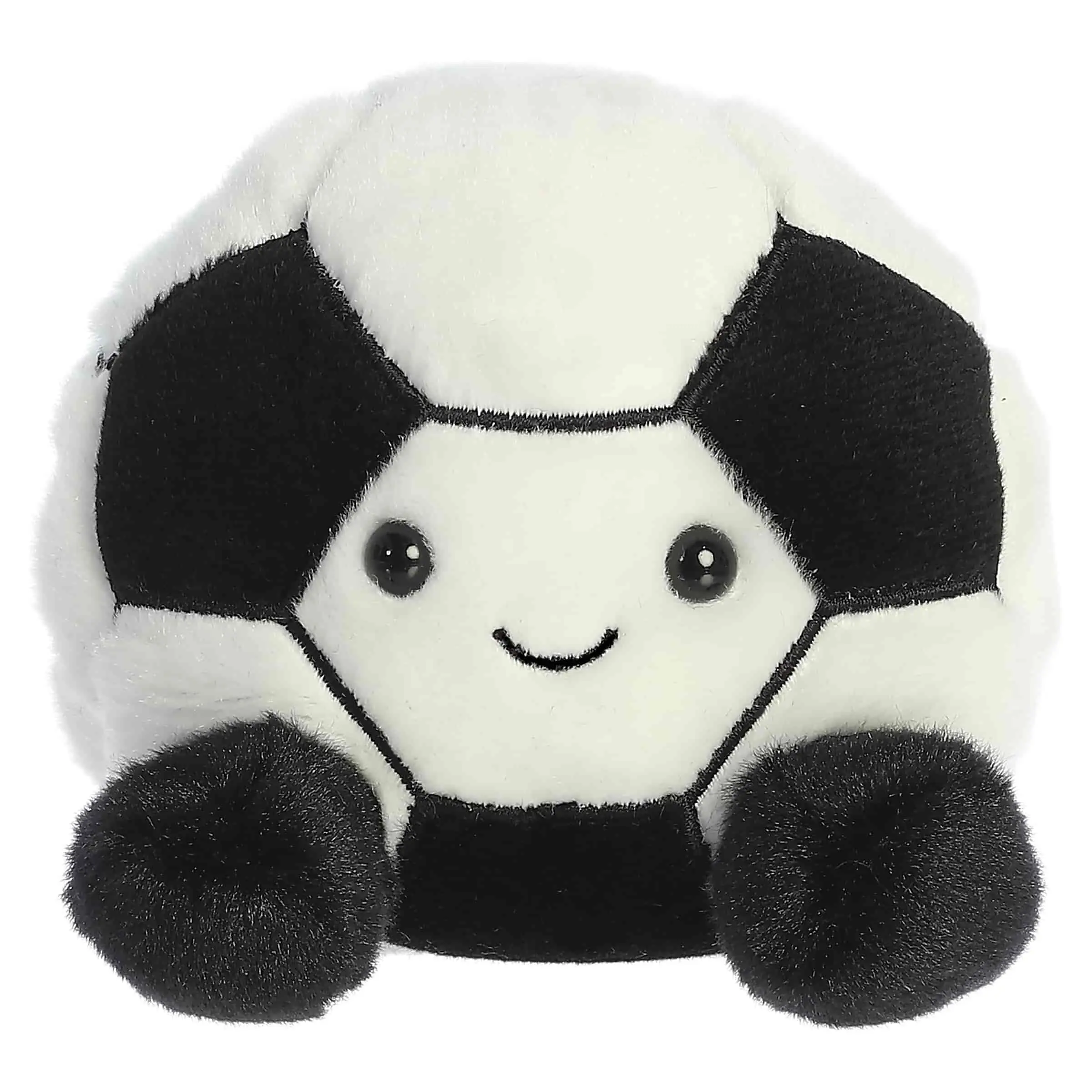 Palm Pals Adorable Striker Soccerball Black Soft Plush Collectable Stuffed Animal