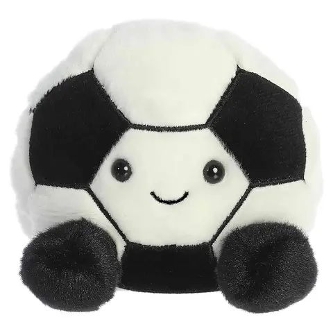 Palm Pals Adorable Striker Soccerball Black Soft Plush Collectable Stuffed Animal