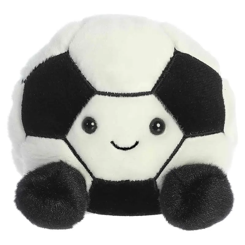 Palm Pals Adorable Striker Soccerball Black Soft Plush Collectable Stuffed Animal