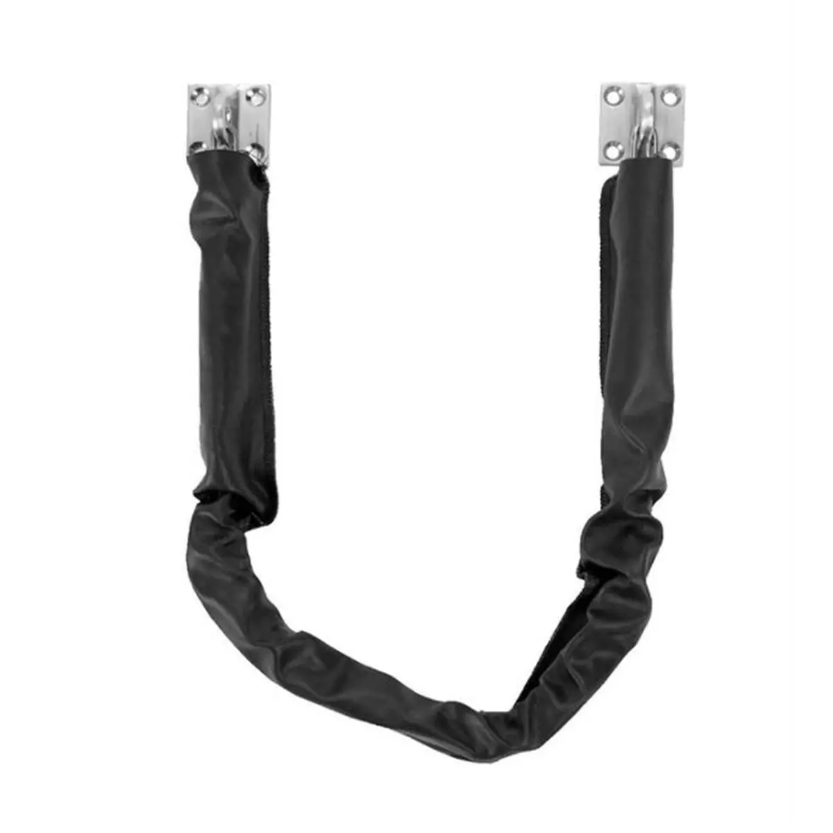 Don-Jo HDCC2012626 Heavy Duty Steel Crash Chain, 20.5 in., Satin Chrome - Ideal for Lawn, Garden, Leisure Use