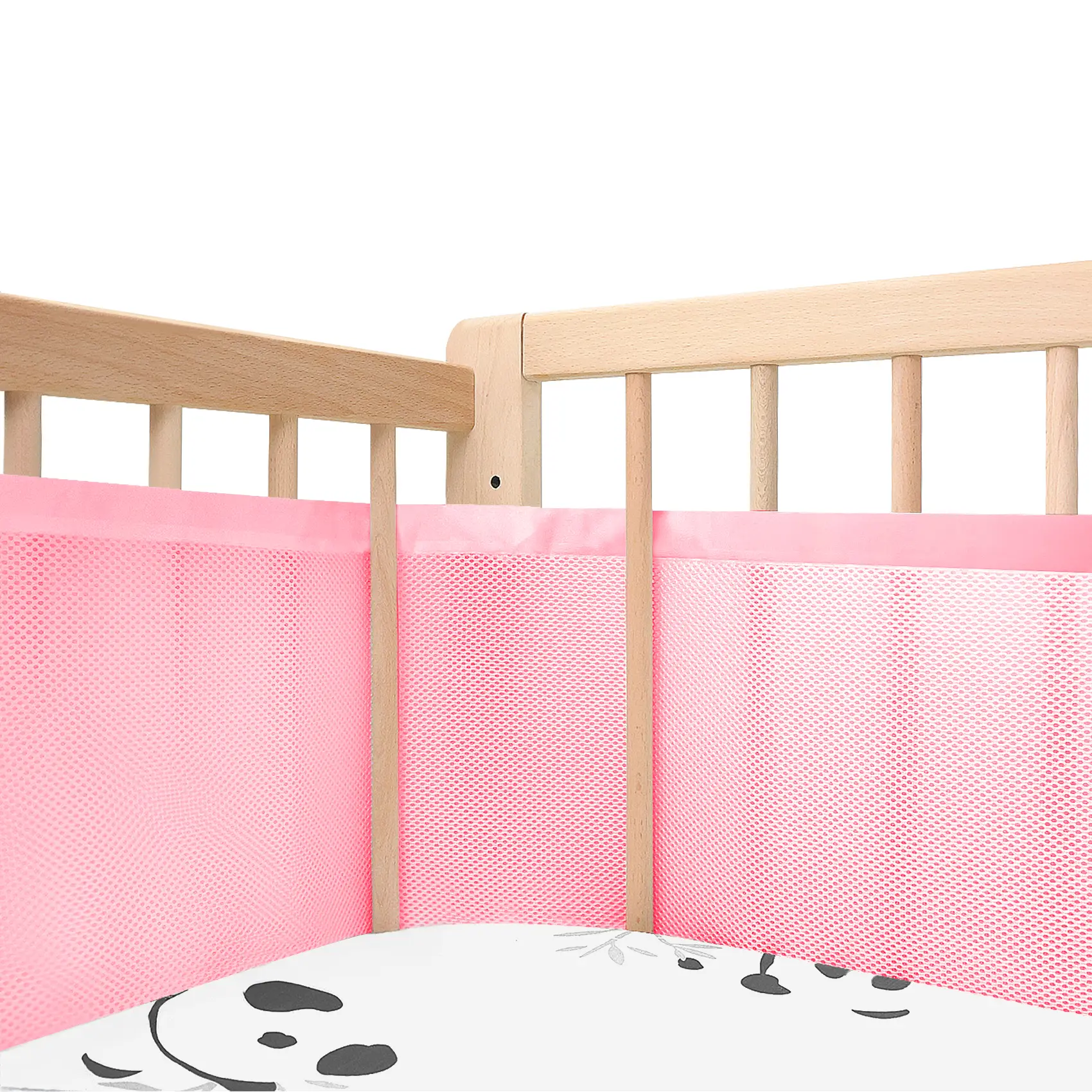 Protects Baby Legs and Arms, Breathable Crib Mesh Liner, Fits 4 or 3 Sides Full-Size Crib,