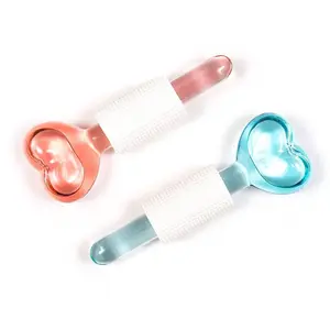 LBK Heart Globes Facial Massagers - Pink & Blue Heart-Shaped Design for Skin Care 2 PIECE SET