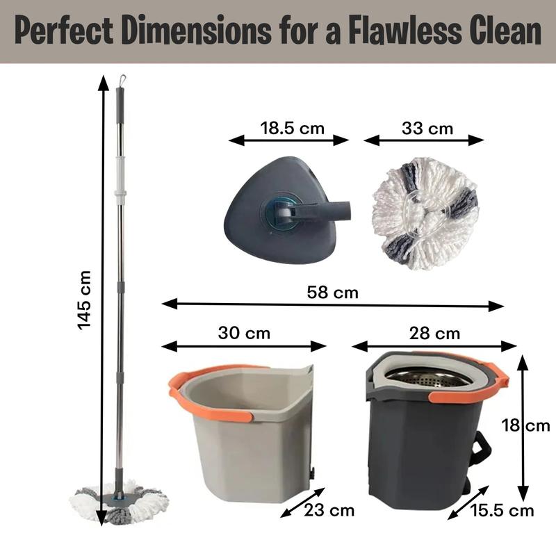 Wixany Spin Easy Mop Set with 360-Degree Rotating Mop & Bucket Set with Pedal for Self-Cleaning Effortless Cleaning