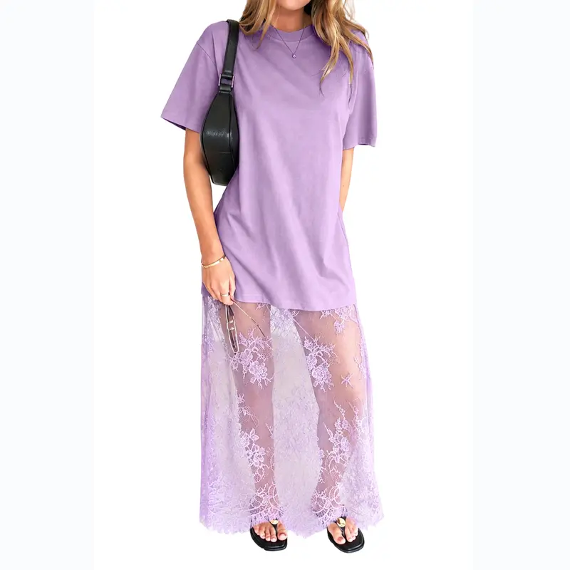 aqua mock neck lace shift dress - TikTok Shop