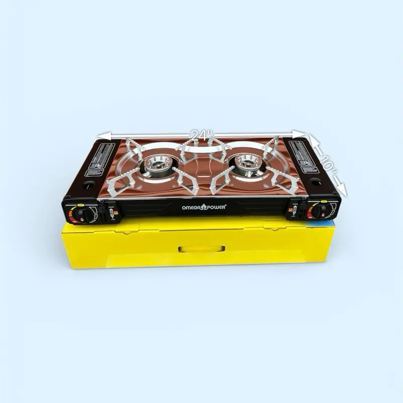 Double burner stove