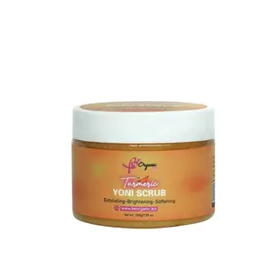 BeorganicLLC Turmeric Yoni Scrub Exfoliating Brightening Formula for Dark Spots & Hyperpigmentation Softens Skin 200g