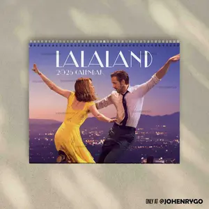 A Year Of Lalaland 2026 Wall Calendar & Desk Calendar - City of Stars, Emma Stone and Sebastian Wilder, A Fool Who Dream| Home Decor, Office Decor - New Year Fan Gift, Unique Holiday Gift
