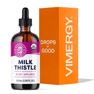 Vimergy Organic Milk Thistle 20:1 115mL - Supports Liver & Digestion Health