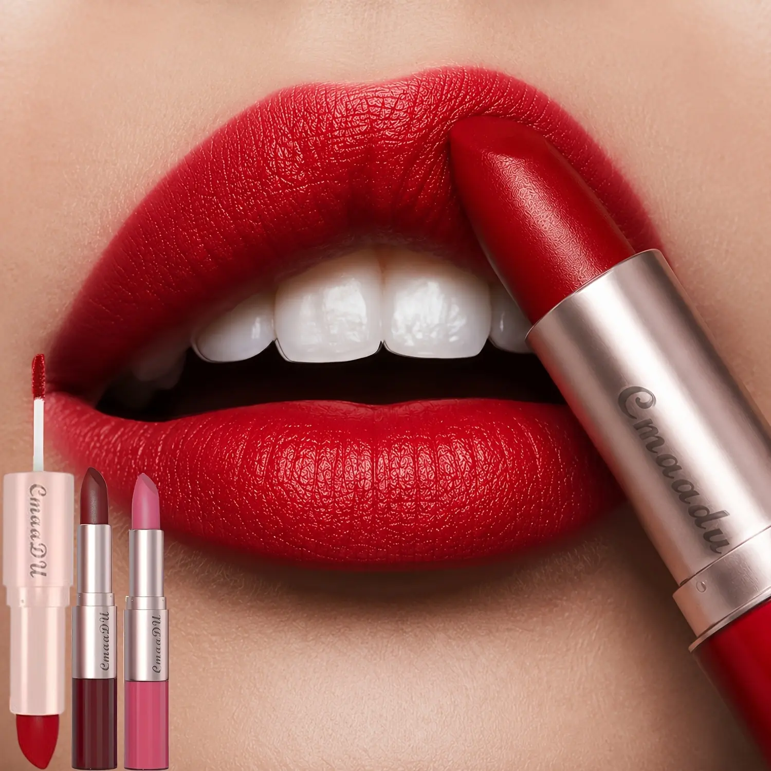 3pack 2 In 1 Lipstick Set Matte Lip Gloss Long Lasting Waterproof Two Tone Lipbalm Cosmetic Glossy Lip Tint The Best Choice For Makeup