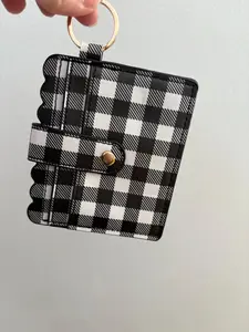 Black/White Plaid ID Wallet