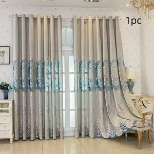 1pc Thick Hollow Out Curtain, Easy Installation, Simple Style, Living Room Home Decor, Indoor Privacy Mesh Window Covering, Grommet Curtains