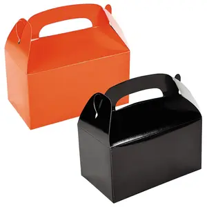 Black & Orange Gable Box Favor Kit for 24