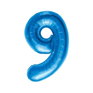 34 In. Blue Number 9 Balloon