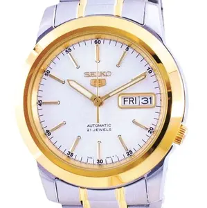 Brand new Seiko 5 Automatic Two tone 21 Jewels stainless steel men's s watch SNKE54K1