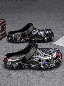 Men's Hole Shoes, Outdoor & Indoor Footwear, Soft Non Slip, EVA Slippers, Breathable Lightweight Clogs, Suitable for Home Office Summer Wear Sandals Slippers Beach