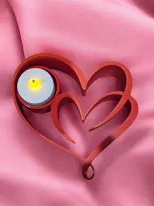 Two Hearts, One Glow Candle Holder - Custom Made to Order in Red and 12 Other Colors