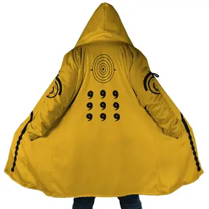 Nine Tails Chakra Mode Shippuden Dream Cloak Coat, Gift for Him Her