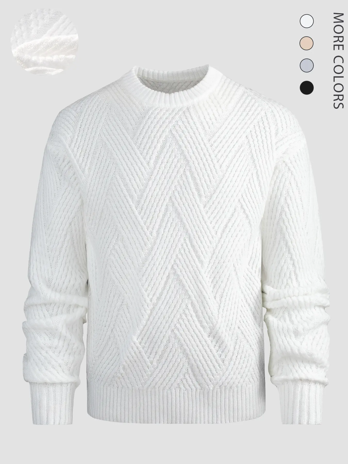 Men's Basic Fall Winter Round Neck Long Sleeve Fitted Knitwear, Casual Minimalist Style, Perfect for Daily Commute, Outdoor Activities, Home Wear