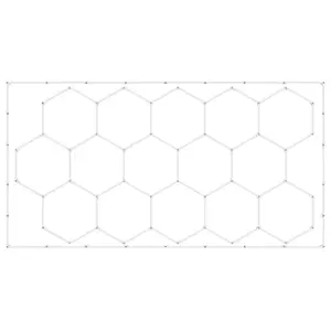 summervibes VEVOR Hexagon Garage Lights, 66300LM, 6500K 15 Grid Systems Honeycomb Hexagonal Garage LED Lights, DIY Cool White Car Detailing Garage Ceiling Lighting Bright Shop Light for Gym Basement Workshop