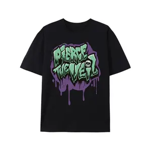 Pierce The Veil Inspired Men's Cotton T-Shirt - Vintage Skull Design, Crew Neck, Short Sleeve, Casual Fit - Black, Sizes S to 3XL