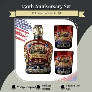 U.s. 250th Anniversary Commemorative Whiskey Set, Great Gift for Patriots, History Enthusiasts & Whiskey Lovers, Perfect Present for Special Occasions