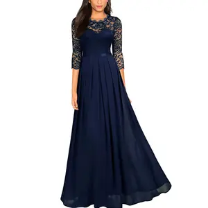 European and American Style Dress Cross-Border Women's Clothing Bridesmaid Dress Lace Long Dress Evening Gown