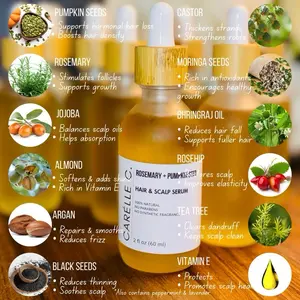 Hairgrowth Oil (Hair & Scalp Serum) Rosemary & Pumpkin Seed Oils