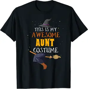 This Is My Awesome Aunt Costume Fun Halloween Gift T-Shirt - 52B08HPV3W3H