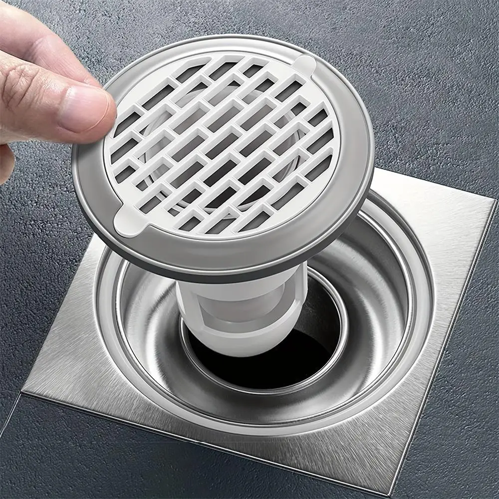 Shower Floor Drain Cover, 1 Count Bathroom Floor Drain Cover, Hair Catcher, Detachable Shower Floor Drain Cover, Bathroom Accessory, Restroom Accessories