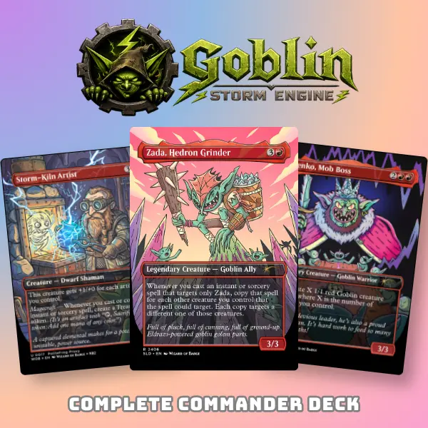Goblin Storm Engine Deck Proxy MTG – MTG Commander Storm Combo Build + Token