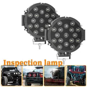 2 Pcs 51W 12-24V 7inch LED Driving Light Spot Beam Work Lamp Offroad SUV 4WD 4X4 Truck Boat