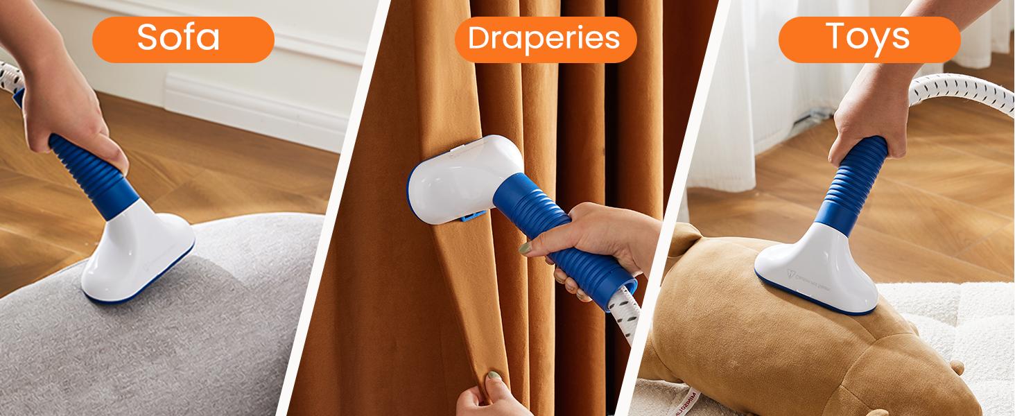 Standing Garment Steamer, 1500W Powerful Steamer for Clothes, 1.7L Water Tank for 55 Min Continuous Steaming, Professional Wrinkle Remover Heats