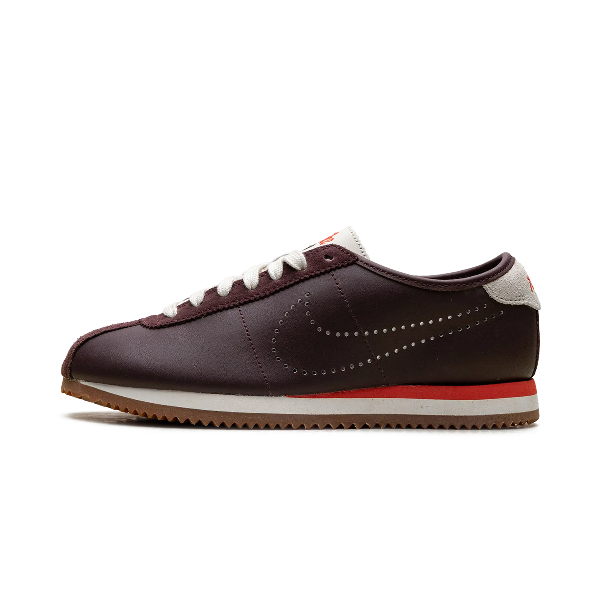 Cortez Leather WMNS "Perforated Swoosh - Burgundy Crush" HQ1841 601
