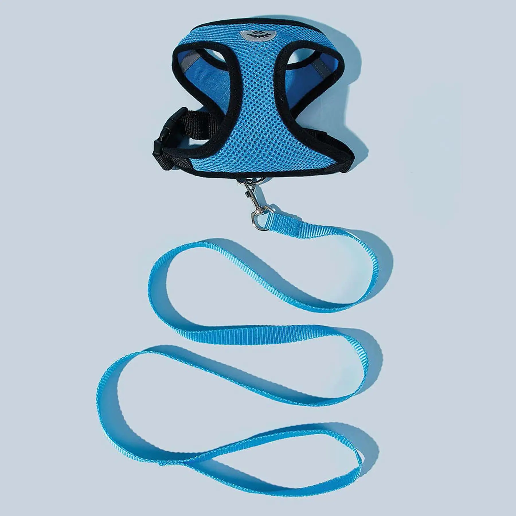 2pcs Pet Harness & Leash Set For Small Medium Large Dog & Cat, Vest Type Breathable Harness For Pet, Simple Polyester Leash For Pet Outdoor Walking