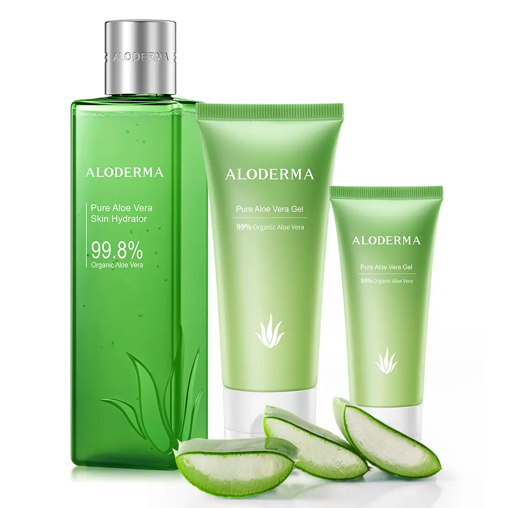 Aloe Vera Gel Set - 3 Pieces - Skin Hydrator, 114g Aloe Vera Gel & 45g Aloe Vera Gel Travel Size