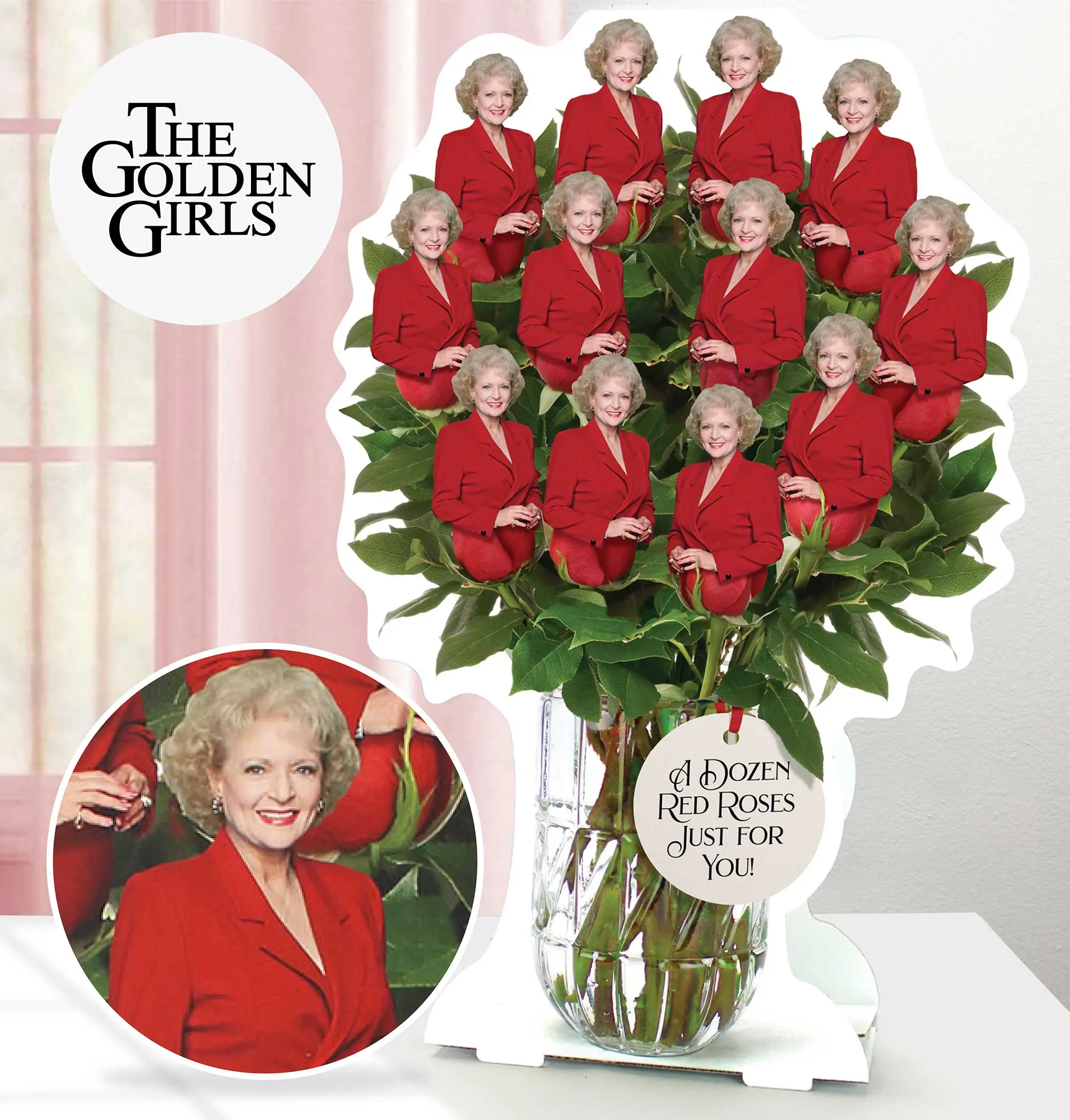 Dozen Red Roses Cardboard Bouquet