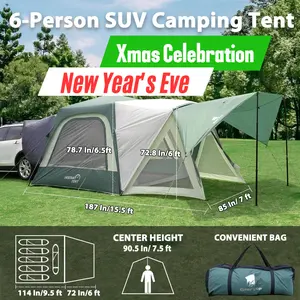 GEERTOP Large SUV Tailgate Tent for Camping - 6 Person Instant Car Tent with Screen Room and Awning roof  top camping  tent