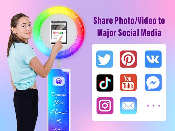 MWE Instant Photo Booth for iPad – App Control, Portable Booth Machine with Universal iPad Compatibility – Great for Wedding & Party Rentals