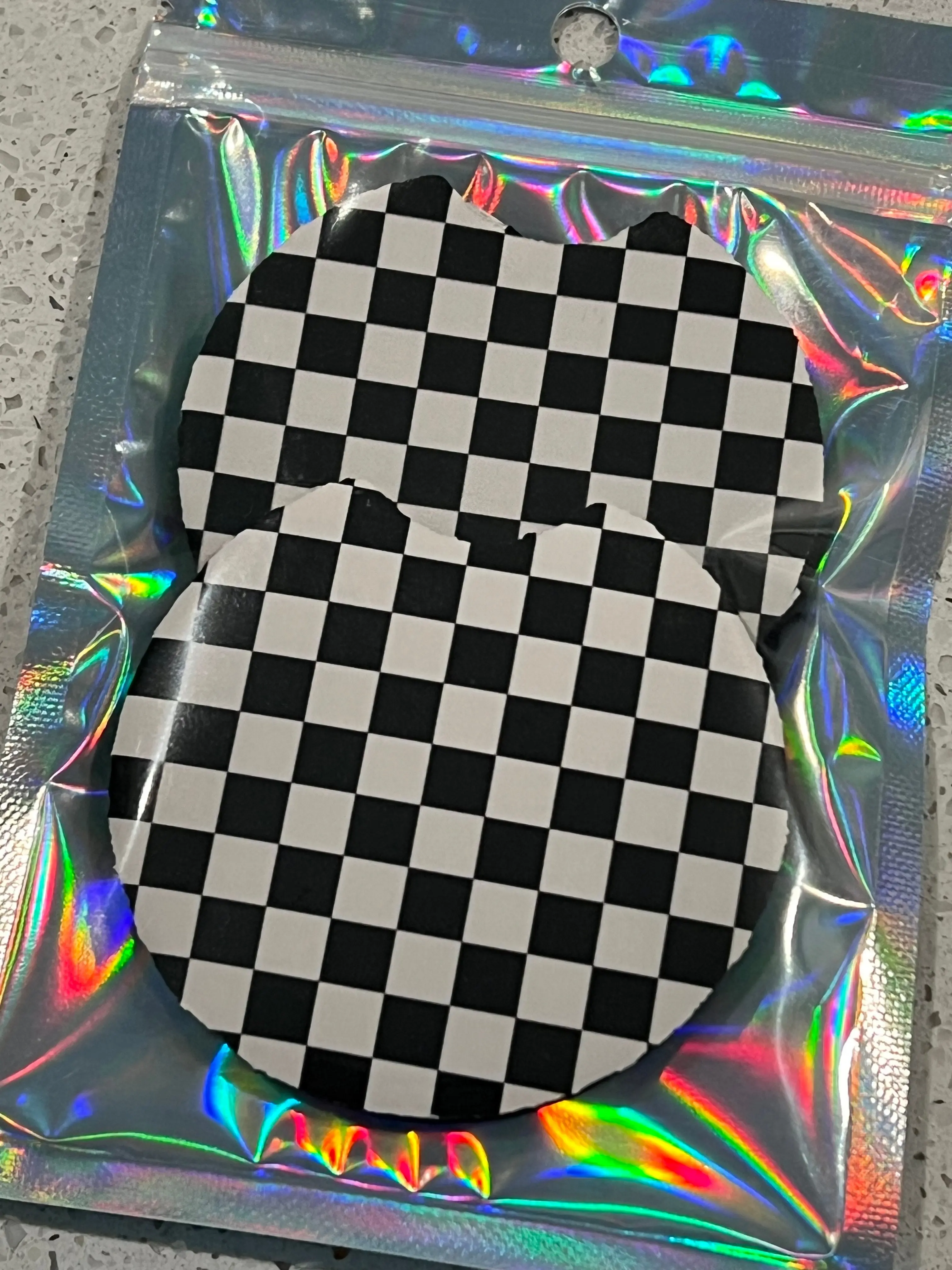 Checkered Car Coasters Checkered Car Coasters